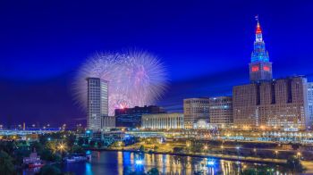 Cleveland, USA - July 4 2017: Annual 4th of July Fireworks