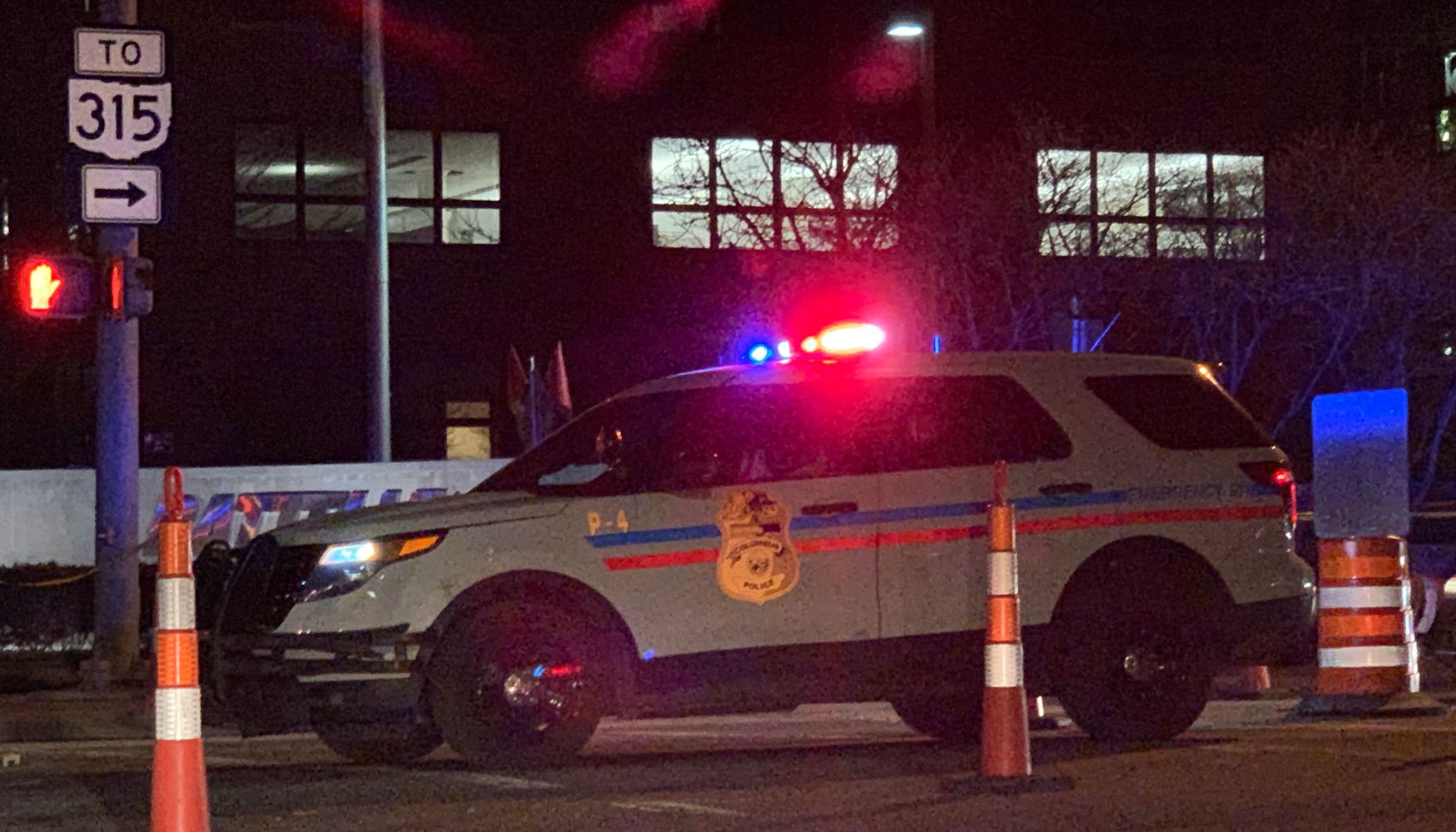 Columbus Police Car at Night