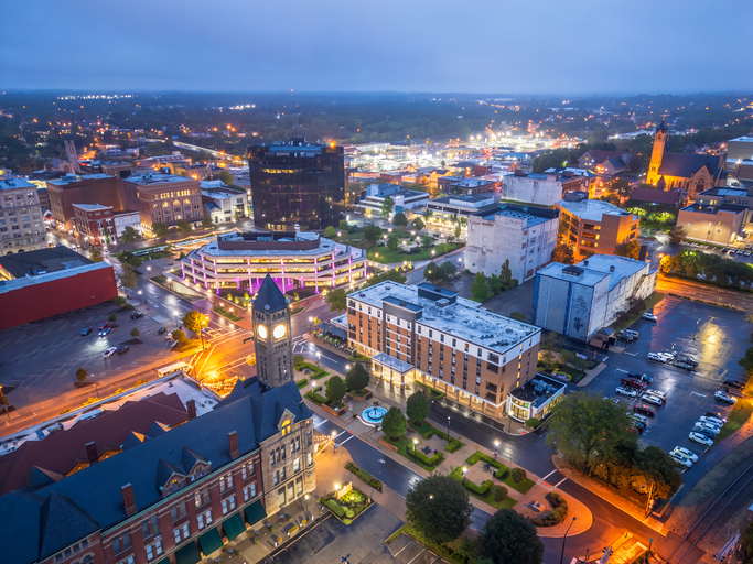 Springfield, Ohio, USA at Blue Hour