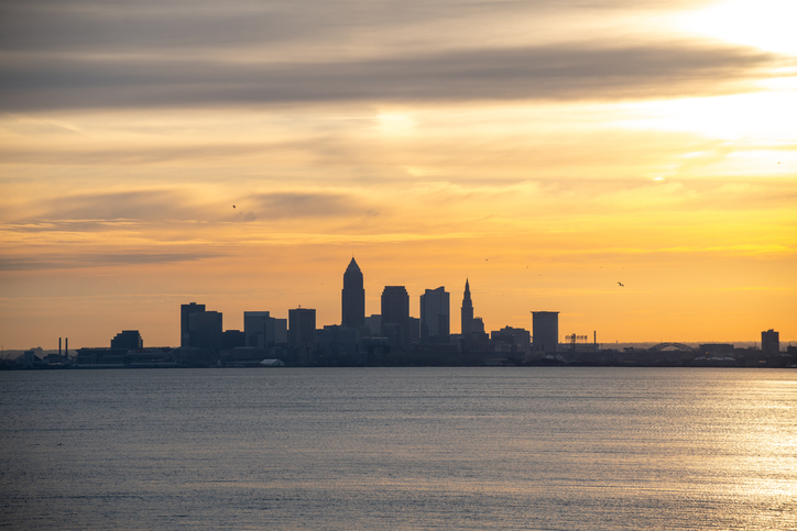 Cleveland Ohio Skyline at Dawn