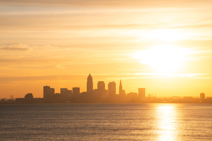 Cleveland Ohio Skyline at Dawn